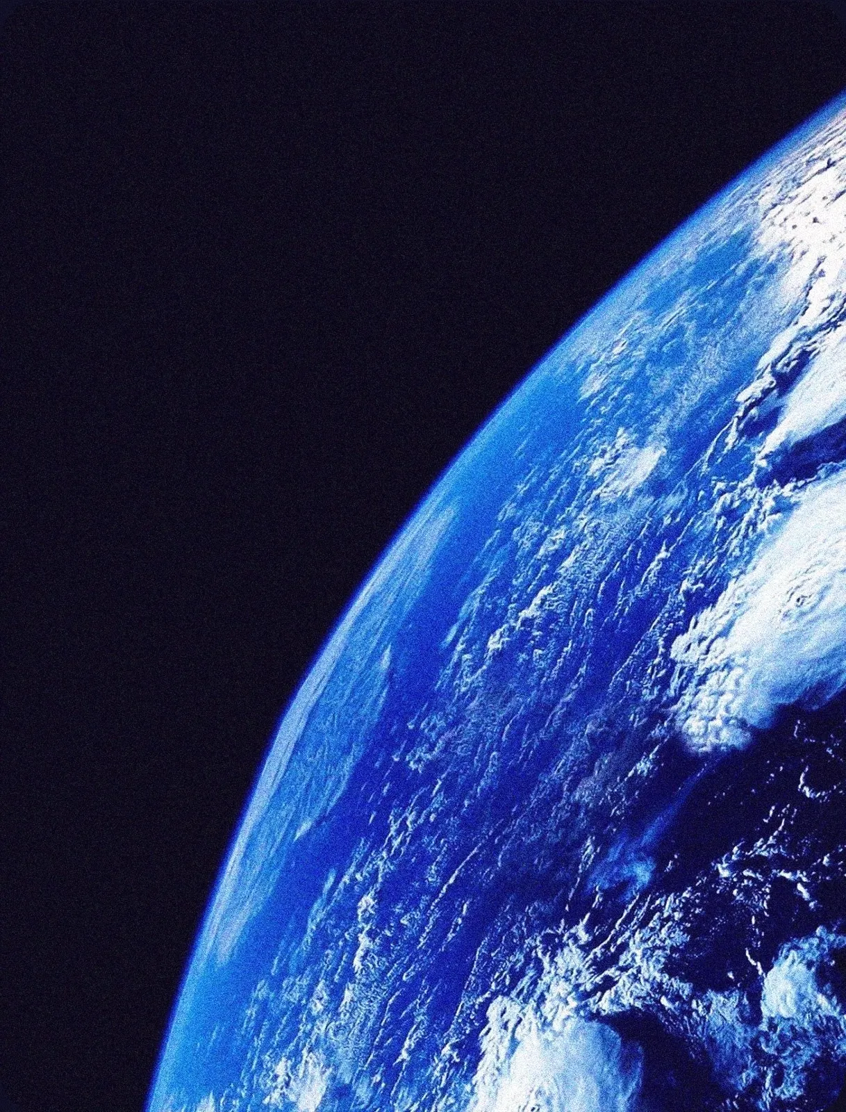 The edge of Earth seen from orbit